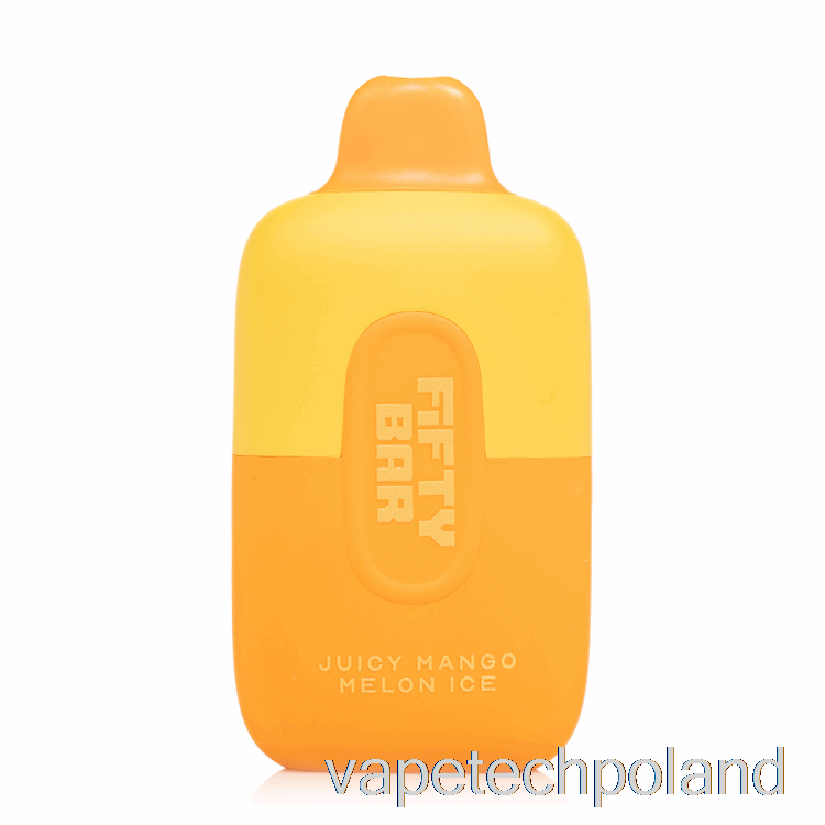 Vape Tech Polska Pięćdziesiąt Bar 6500 Jednorazowy Lód Z Soczystego Mango I Melona